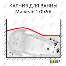 Карниз для ванны Triton Мишель Передний борт 170х96 Усиленный 20 мм MrKARNIZ